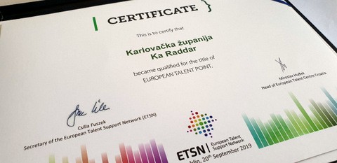 Projekt Ka Raddar Karlovačke županije imenovan europskom točkom za darovite u Hrvatskoj