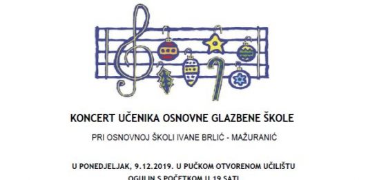 Tradicionalni božićni koncert učenika Osnovne glazbene škole