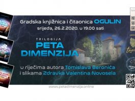 Večer s autorom trilogije “Peta dimenzija” u GKČ Ogulin