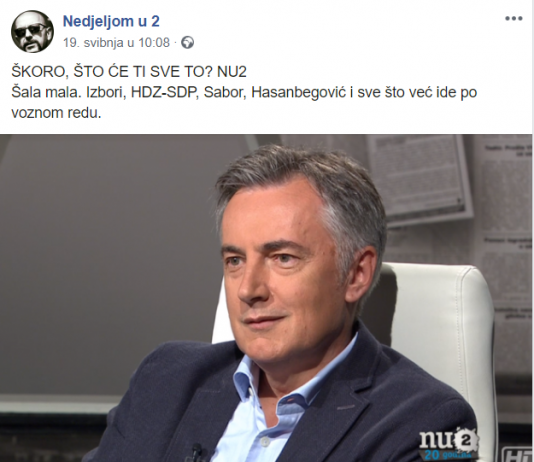 Škoro otkazao NU2. Kod Stankovića nije došao zbog ‘terenskih obaveza’