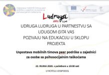 Udruga Ludruga organizira radionicu za korisnike grupe podrske u zajednici za osobe sa psihosocijalnim teškoćama