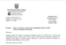 Ispravak objavljenih informacija u članku “Nastavlja se uništavanje višegodišnjeg zelenila u Gradu”