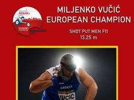Miljenko Vučić europski prvak u bacanju kugle