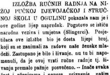 Utorkom iz arhive Zavičajnog muzeja Ogulin – Izložba djevojačkih ručnih radova