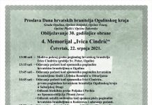 22. srpnja obilježava se Dan branitelja Ogulinskog kraja