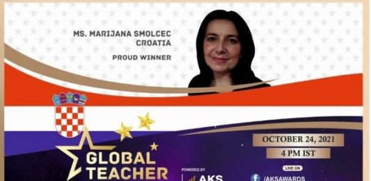 Profesorica Marijana Smolčec dobitnica nagrade Global Teacher Award 2021.