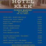 Hotel Klek dnevni meni 24.12