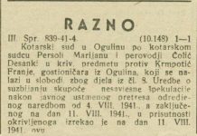 Utorkom iz arhive Zavičajnog muzeja – Osuda za skupu prodaju rakije