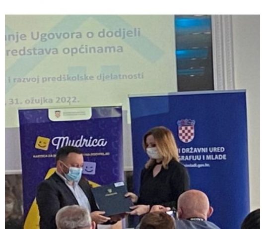 Općina Josipdol potpisala Ugovor o dodjeli sredstava za održavanje i razvoj predškolske djelatnosti