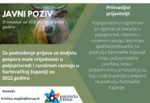 Karlovačka županija dodjeljuje potpore za poljoprivrednike