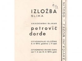Utorkom iz arhive Zavičajnog muzeja Ogulin – O izložbi Đorđa Petrovića 1972. godine