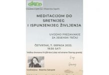 Danas u Knjižnici “Meditacijom do sretnijeg i ispunjenijeg življenja”