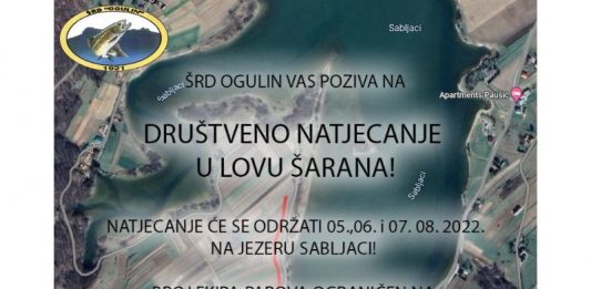 ŠRD organizira Društveno šaransko natjecanje 2022. na jezeru Sabljaci