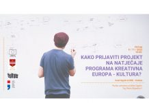 U petak 4. studenog predstavljanje programa Unije Kreativna Europa pod nazivom Kako prijaviti projekt na natječaje programa Kreativna Europa – Kultura?