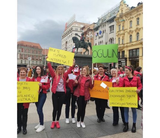 I ogulinske odgajateljice na prosvjedu odgojitelja u Zagrebu!