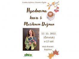 Popodnevna kava s Marilenom Dužman u Gradskoj knjižnici Ogulin