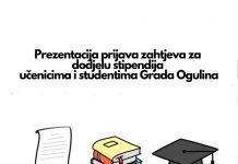 Prezentacija prijava zahtjeva za dodjelu stipendija učenicima i studentima Grada Ogulina održat će se u petak, 4. studenog, u Gradskoj knjižnici i čitaonici Ogulin