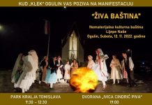 Raspored događanja na manifestaciji “ŽIVA BAŠTINA”