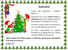 MO Ribarići poziva na kićenje bora i druženje