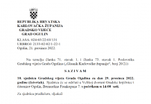 U četvrtak 29.prosinca održava se 10. sjednica gradskog vijeća Grada Ogulina