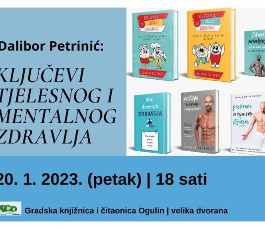 Predavanje fitness trenera o vježbanju i prehrani u Knjižnici Ogulin