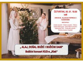 Koncert KUD-a Klek u četvrtak, 05. siječnja u crkvi bl. Alojzija Stepinca u Kučinićima
