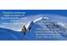 Putopisno predavanje na temu: Uspon na najviši vrh Sjeverne Amerike – Denali.