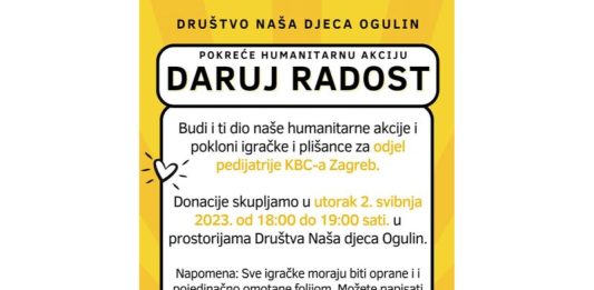 Darujte plišance i pridružite se akciji DND Ogulin za male pacijente KBC Rebro