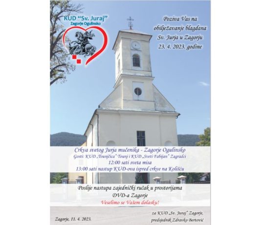 Obilježava se blagdan Sv. Jurja misom, koncertom KUD-a Sv. Juraj i svečanim ručkom