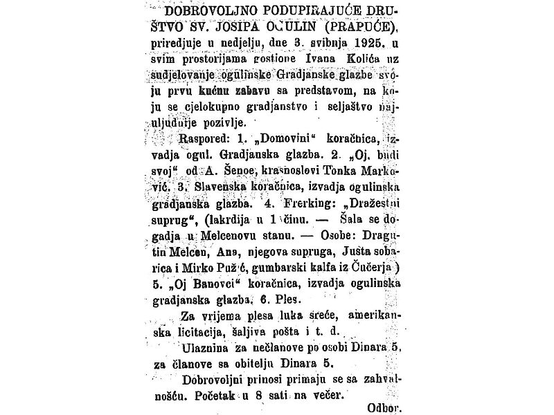 Zavičajnog muzeja Ogulin