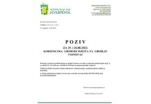 Poziv Komunalnog Josipdol korisnicima groblja Vojnovac