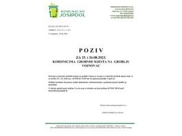 Poziv Komunalnog Josipdol korisnicima groblja Vojnovac