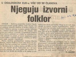 Utorkom iz arhive Zavičajnog muzeja Ogulin – O Folkloru