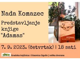 Predstavljane knjige “Adamas” Nade Komazec u Knjižnici Ogulin