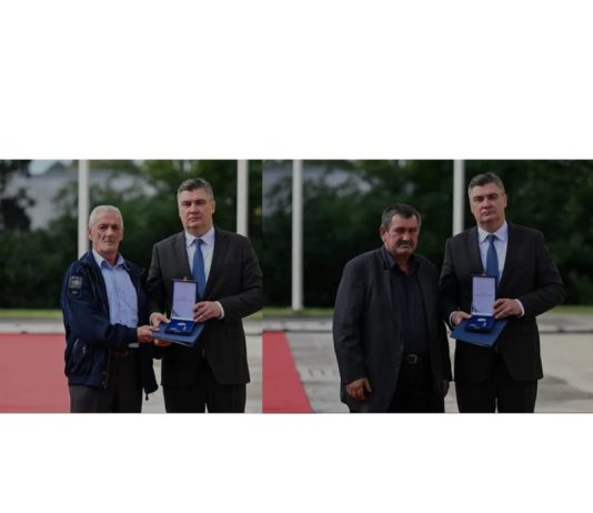 Ogulince Srećka Sabljaka i Željka Pežića odlikovao predsjednik RH Redom Danice hrvatske s likom Katarine Zrinske