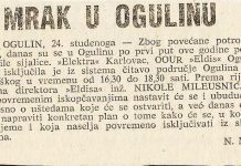 Utorkom iz arhiva Zavičajnog muzeja Ogulin – Redukcija struje