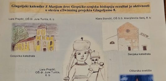 Glagoljski kalendar, s Marijom kroz Gospićko-senjsku biskupiju