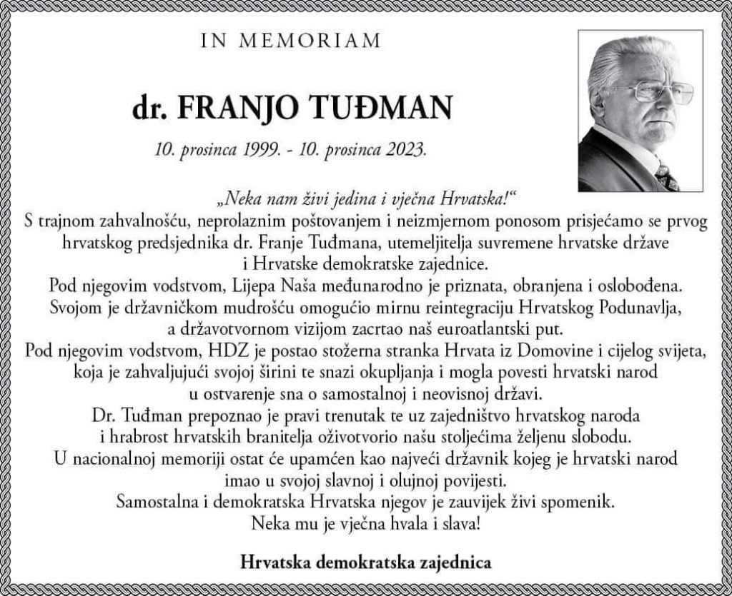 Dr. FRANJO TUĐMAN