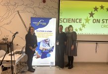 Nastavnice Prve osnovne škole Ogulin na festivalu Science on Stage s projektom Ogulin – grad bajke i STEM-a
