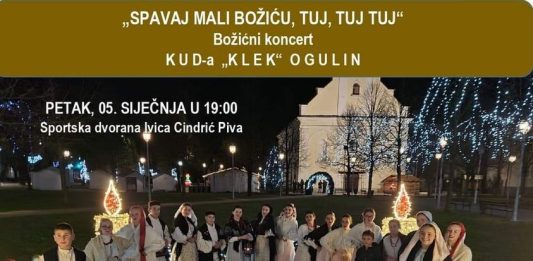 Veliki božićni koncert KUD-a “Klek” – “SPAVAJ MALI BOŽIĆU, TUJ, TUJ, TUJ”