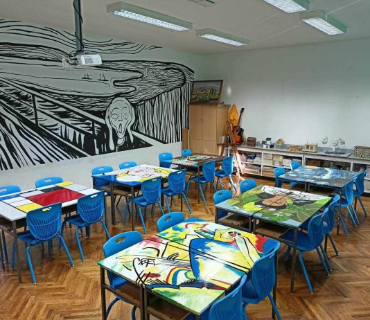 U Gimnaziji učionica za Likovnu i Glazbenu umjetnost osvježena na malo drugačiji način
