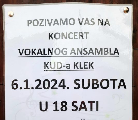 Koncert vokalnog asambla KUD-a Klek u Kučinićima