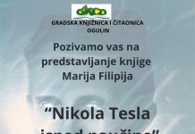 Predstavljanje knjige “Nikola Tesla ispod paučine” Marija Filipija u Ogulinu