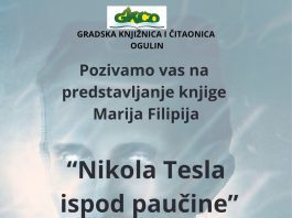 Predstavljanje knjige “Nikola Tesla ispod paučine” Marija Filipija u Ogulinu