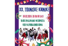 U subotu 3.2.2024.g. održavaju se XX. Tounjske Krinjke