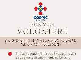 Župa sv. Križa poziva župljane na volontiranje za Susret hrvatske katoličke mladeži 2024.