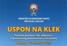 Proslava 150. obljetnice organiziranog planinarstva u Hrvatskoj: Veliki uspon na Klek