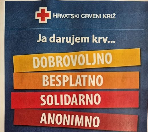 Danas od 12:00 do 18:00 sati darivanje krvi u prostorijama GDCK Ogulin