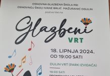 Glazbeni vrt 2024.g. – u organizaciji Osnovne glazbena škole pri Osnovnoj školi Ivane Brlić-Mažuranić Ogulin