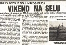 Utorkom iz arhiva Zavičajnog muzeja Ogulin – Poziv za “Vikend na selu”